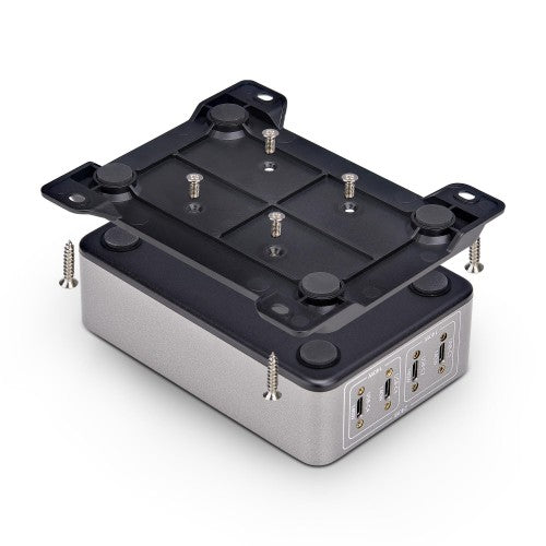 StarTech.com 4-Port Multi-Device USB-C Charger, 240W Total, Single Port 140W EPR, PD 3.1, Screw Locking Ports, Boardrooms, Bracket incl. for Surface Mounting