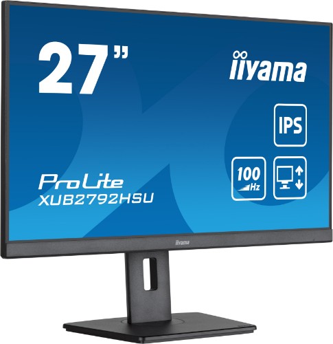 iiyama 27” IPS technology panel with height adjustable stand and 100Hz refresh rate