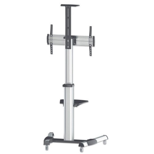 Manhattan Trolley Mount Stand for TV & Monitors, For screens 37" to 65", VESA compatibility: all between 200x200 to 600x400mm - check the dimensions of the four mounting holes on back of screen to ensure it fits, Max 50kg, Silver, LFD, Bracket, Lifetime W