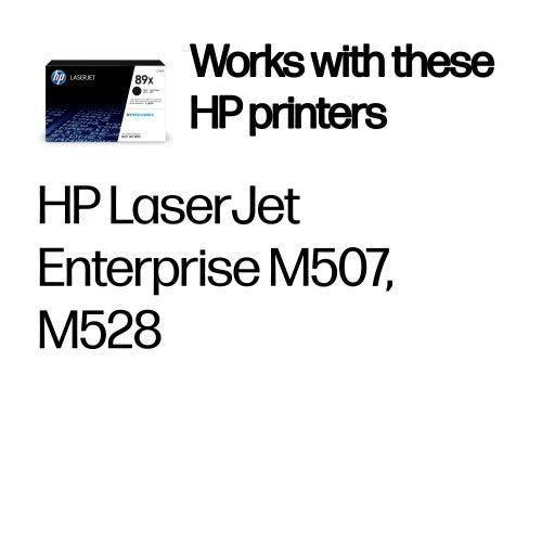 HP CF289X/89X Toner cartridge high-capacity, 10K pages ISO/IEC 19752 for HP M 507