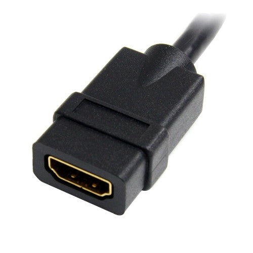StarTech.com 6 in HDMI Extension Cable - Short HDMI Cable Male to Female - 4K HDMI Cable Extender - 4K 30Hz UHD HDMI Port Saver M/F - High Speed HDMI 1.4 - 28AWG - HDMI Dongle Extender