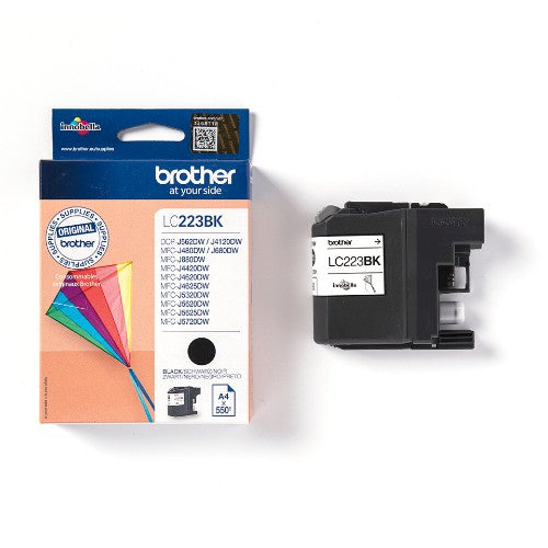 Brother LC-223BK Ink cartridge black, 550 pages ISO/IEC 24711 11.8ml for Brother DCP-J 562/MFC-J 4420/MFC-J 5320