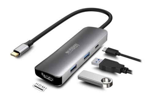 Urban Factory HUBEE 4 IN 1 : HUB USB-C WITH 2 USB-A / 1 HDMI 4K AND 1 USB-C 100W PD