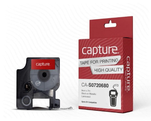Capture CA-S0720680 label-making tape Black on white