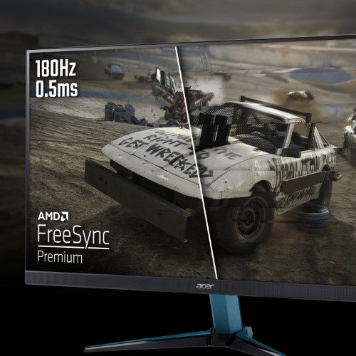 Acer NITRO VG2 Nitro VG272UV3 gaming monitor - 27", Quad HD, 180Hz, 0.5ms, FreeSync Premium, DisplayHDR 400, HDMI & DP