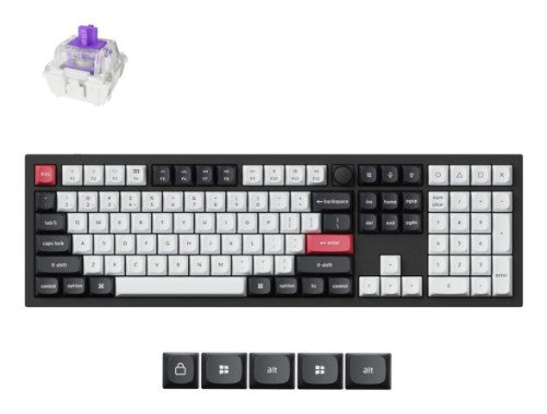 Keychron Q6 HE keyboard Universal USB + RF Wireless + Bluetooth QWERTY UK English Black