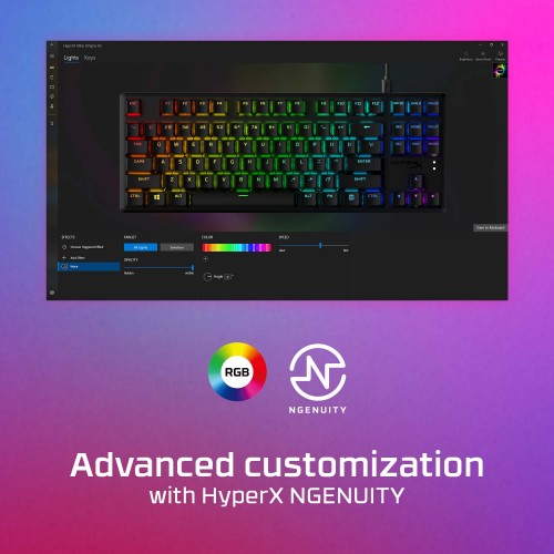 HyperX Alloy Origins Core PBT HX Aqua - Mechanical Gaming Keyboard