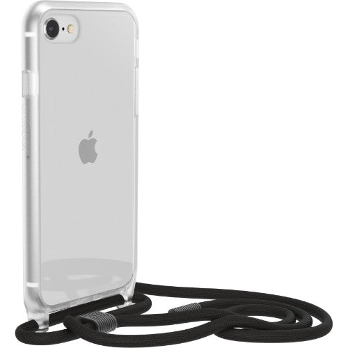 OtterBox React Necklace Case for iPhone SE (3rd/2nd gen)/8/7, Ultra-Slim, Protective Case with Adjustable and Detachable Necklace Strap, Tested to Military Standard, Clear, No Retail Packaging