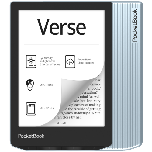 PocketBook Verse e-book reader 8 GB Wi-Fi Black, Blue