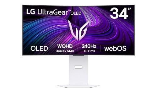 LG 34GX90SA-W computer monitor 86.4 cm (34") 3440 x 1440 pixels Wide Quad HD OLED White