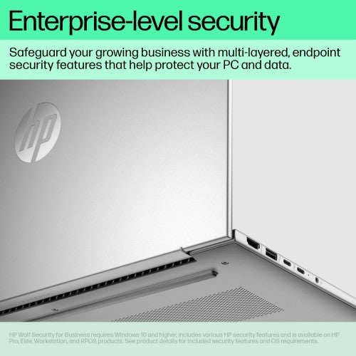 HP ProBook 440 G11 Wolf Pro Security Edition Intel Core Ultra 7 155U Laptop 35.6 cm (14") Touchscreen WUXGA 32 GB DDR5-SDRAM 1 TB SSD Wi-Fi 6E (802.11ax) Windows 11 Pro AI PC Silver