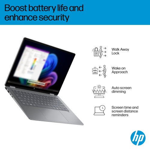 HP OmniBook X FlipNGAI 14-fk0004na Copilot+ PC AMD Ryzen™ AI 5 340 Hybrid (2-in-1) 35.6 cm (14") Touchscreen 2K 16 GB LPDDR5x-SDRAM 512 GB SSD Wi-Fi 7 (802.11be) Windows 11 Home Silver