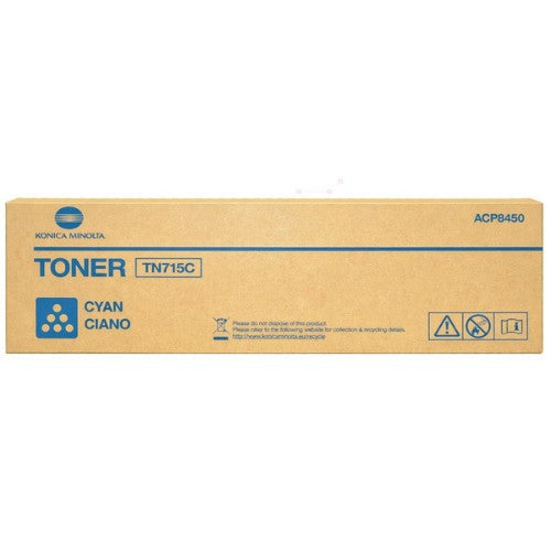 Konica Minolta ACP8450/TN-715C Toner cyan, 45K pages ISO/IEC 19752 for KM Bizhub C 750 i