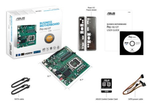 ASUS PRO H610T-CSM Intel H610 LGA 1700 Thin Mini ITX