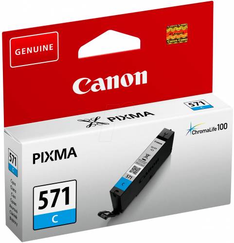 Canon 0386C001/CLI-571C Ink cartridge cyan, 311 pages ISO/IEC 24711 173 Photos 6.5ml for Canon Pixma MG 5750/7750