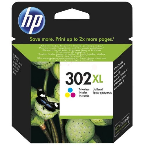HP F6U67AE/302XL Printhead cartridge color high-capacity, 300 pages ISO/IEC 24711 8ml for HP DeskJet 1110/2130/OfficeJet 5200
