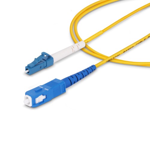 StarTech.com 5m (16.4ft) LC to SC (UPC) OS2 Single Mode Simplex Fiber Optic Cable, 9/125µm, 40G/100G, Bend Insensitive, Low Insertion Loss - LSZH Fiber Jumper Cord