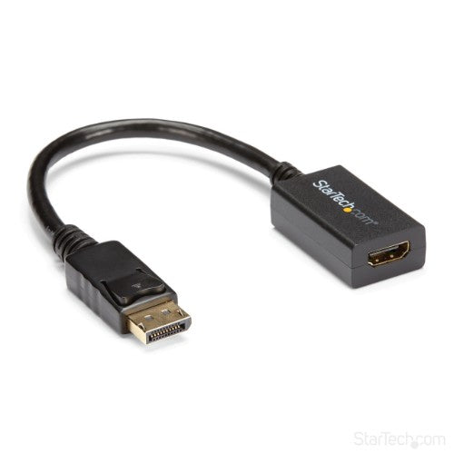 StarTech.com DisplayPort to HDMI Adapter - DP 1.2 to HDMI Video Converter 1080p - DP to HDMI Monitor/TV/Display Cable Adapter Dongle - Passive DP to HDMI Adapter - Latching DP Connector