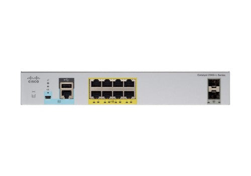Cisco Catalyst 2960CX-8TC-L Network Switch, 8 Gigabit Ethernet Ports, two 1 G SFP and two 1 G Copper Uplinks, Enhanced Limited Lifetime Warranty (WS-C2960CX-8TC-L)