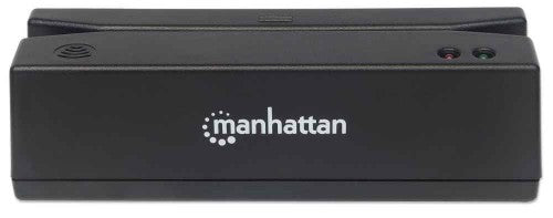 Manhattan USB-A Magnetic Strip Card Reader, Triple Track Reader, Keyboard Wedge Decoder, Cable 1.5m, Black, Three Year Warranty