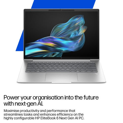 HP EliteBook 6 G1q Next Gen AI PC Copilot+ PC Snapdragon X1-26-100 Laptop 35.6 cm (14") WUXGA 32 GB LPDDR5x-SDRAM 512 GB SSD Wi-Fi 7 (802.11be) Windows 11 Pro Silver