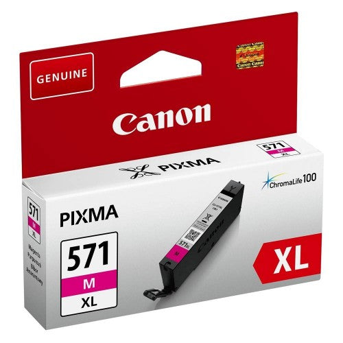 Canon 0333C001/CLI-571MXL Ink cartridge magenta high-capacity, 650 pages ISO/IEC 24711 400 Photos 11ml for Canon Pixma MG 5750/7750