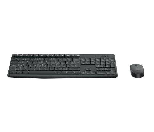 Logitech 920-007915 keyboard Mouse included Universal RF Wireless Greek Grey
