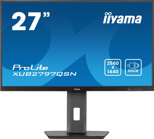iiyama ProLite 27’’ QHD IPS technology panel with USB-C dock and RJ45 (LAN)