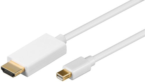 Microconnect MDPHDMI1 video cable adapter 1 m HDMI Type A (Standard) Mini DisplayPort White