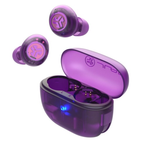 JLab Go Pop ANC Headset True Wireless Stereo (TWS) In-ear Calls/Music Bluetooth Purple, Transparent