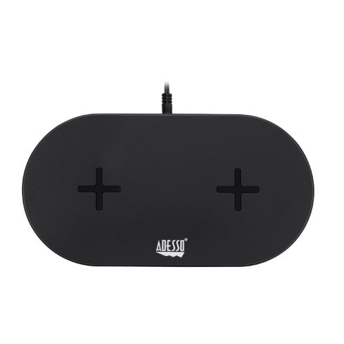 Adesso AUH-1040 mobile device charger Headset, Smartphone, Smartwatch Black USB Wireless charging Fast charging Indoor