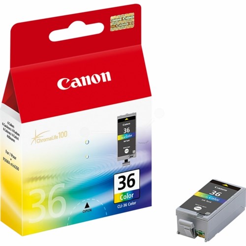 Canon 1511B001/CLI-36 Ink cartridge color, 249 pages ISO/IEC 24711 12ml for Canon Pixma IP 100/Mini 260