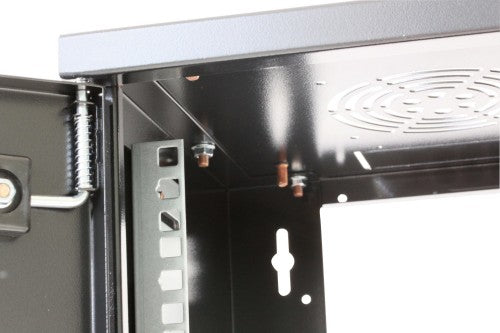 Intellinet 10" Network Cabinet - Wall Mount (Standard), 6U, 300mm Deep, Black, Assembled, Max 60kg, Suitable also for use on desk or floor, Usable Depth 265mm, Metal & Glass Door, Back Panel,Removeable Sides,Parts for wall install (eg screws/rawl plugs) n