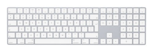 Apple Magic w/ Numeric Keypad keyboard Universal Bluetooth QWERTY English Silver, White
