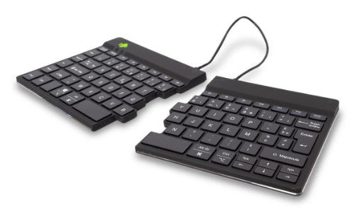 R-Go Tools Ergonomic keyboard R-Go Split Break with break software, ergonomic split keyboard, AZERTY (FR), Bluetooth, black