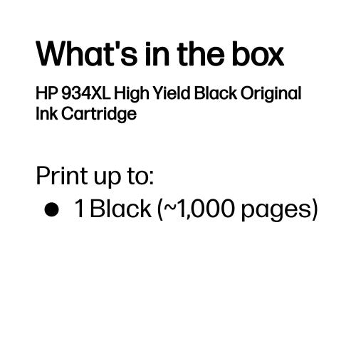 HP C2P23AE/934XL Ink cartridge black high-capacity, 1K pages ISO/IEC 24711 25.5ml for HP OfficeJet Pro 6230