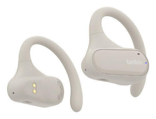 Belkin SoundForm ClearFit Headset True Wireless Stereo (TWS) Ear-hook Calls/Music/Sport/Everyday Bluetooth Sand