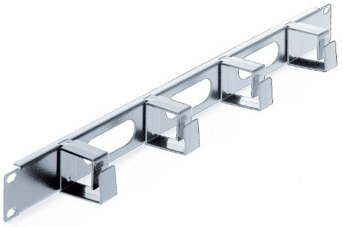 Intellinet 19" Cable Management Panel, 1U, 4 short plastic rings, Grey