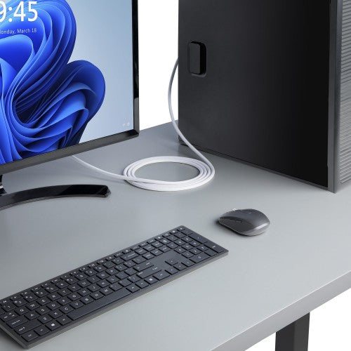 StarTech.com 10ft (3m) White VESA Certified DisplayPort 1.2 Cable, 4K 60Hz, 21.6Gbps, Latching DP Connectors, DP 1.2 DisplayPort Cable, DP Monitor Cord, M/M