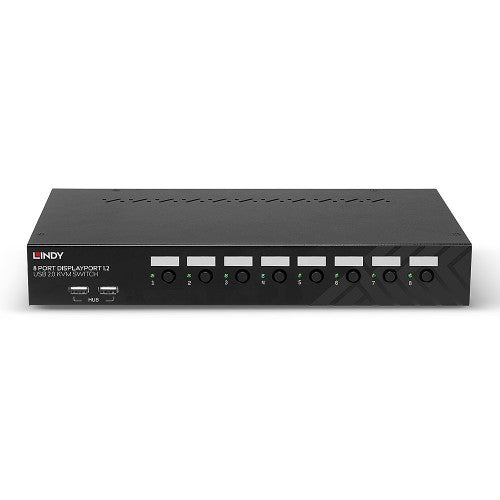 Lindy 8 Port DisplayPort 1.2, USB 2.0 and Audio KVM Switch