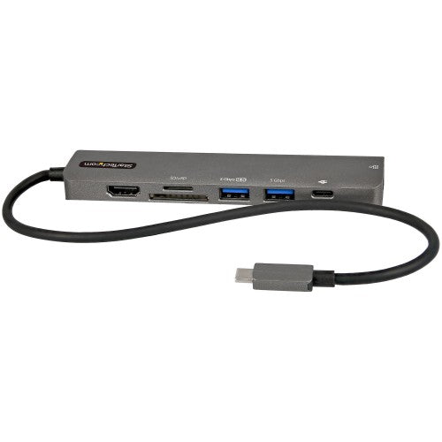 StarTech.com USB-C Multiport Adapter Hub, USB-C to 4K 60Hz HDMI, Gigabit Ethernet and 100W Laptop Charging for Macbook Pro / Air and Windows