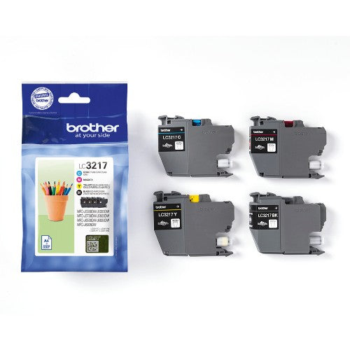 Brother LC-3217VALDR Ink cartridge multi pack Bk,C,M,Y, 4x550 pages ISO/IEC 24711 9ml Pack=4 for Brother MFC-J 5330