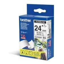 Brother TZE-FX251 DirectLabel black on white Laminat 24mm x 8m for Brother P-Touch TZ 3.5-24mm/HSE/36mm/6-24mm/6-36mm