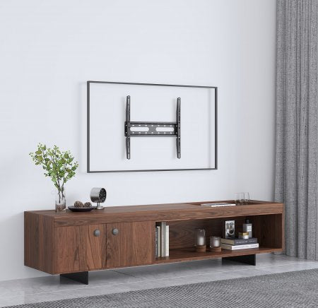 Manhattan Wall Mount for TV & Monitors (Fixed Low Profile), For screens 32" to 55", VESA compatability: all between 75x75mm and 400x400mm - check the dimensions of the four mounting holes on back of screen to ensure it fits, Max 45kg, Black, Bracket