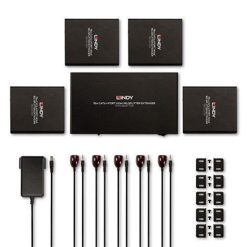 Lindy 70m Cat.6 4 Port HDMI 4K60 Splitter Extender