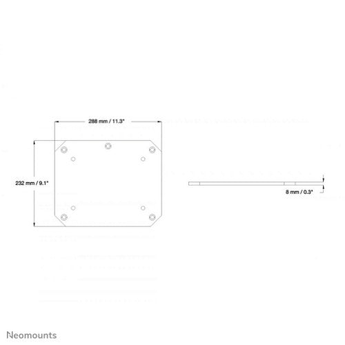 Neomounts PLASMA-M2SFPLATE Floor plate - bolt-down