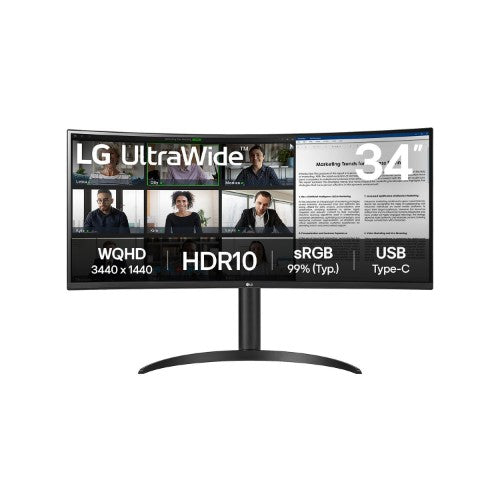 LG 34WR55QK-B computer monitor 86.4 cm (34") 3440 x 1440 pixels Wide Quad HD Black