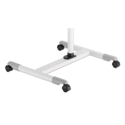 Manhattan Mobile Cart for Projectors and Laptops, Two Trays for Devices up to 10kg, Trays Tilt and Swivel, Height Adjustable, Grey/White, Lifetime Warranty