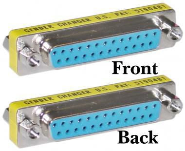 Microconnect MOD25F25F cable gender changer DB25 Blue