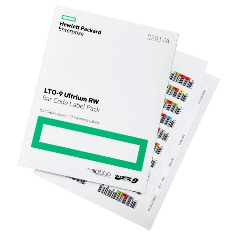 HPE LTO-9 Ultrium RW Bar Code Label Pack
